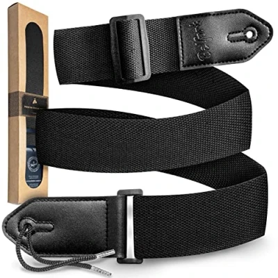 Abbildung von Belfort® Gitarrengurt Gurt für E Gitarre, Akustikgitarre, Westerngitarre, Bass &amp; Ukulele Gitarrenband Erwachsene Kinder Gitarre mit Mikrofaser Leder + BOOK