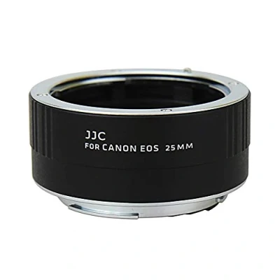 Abbildung von JJC Autofokus Zwischenringe (AF) mit TTL Belichtung für Makrofotographie 25mm (Passen Canon EOS EF/EF S Mount Kameras)