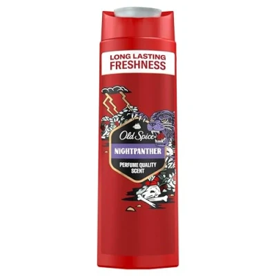 Abbildung von Old Spice Nightpanther Männer Duschgel &amp; Shampoo, 250 ml 3 in 1 Haare Gesicht Körper Shampoo
