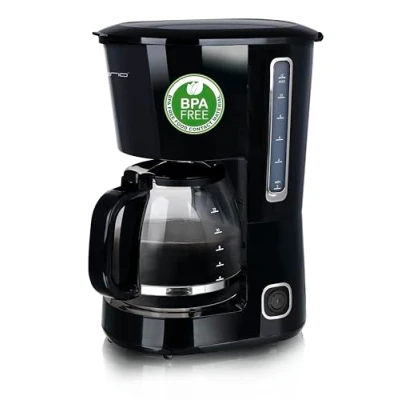 Abbildung von Emerio Filter Kaffeemaschine groß 1.5L Glaskanne für bis zu 12 Tassen frischen Kaffee herausnehmbarer Permanent Anti Tropf Funktion 40 Min. Auto Off 750W BPA frei CME 125129.4