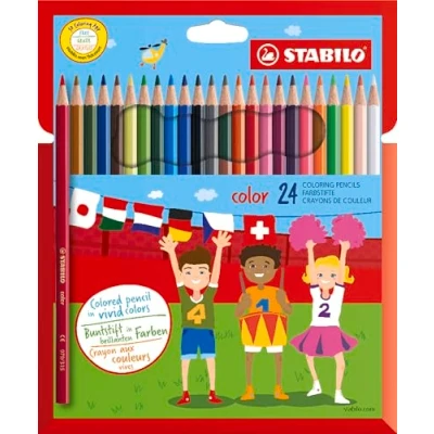 Abbildung von Buntstift STABILO color 24er Pack mit 24 verschiedenen Farben inkl. 4 Neonfarben