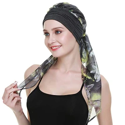 Abbildung von FocusCare weiche Frauen Kopftuch Chemo Headcover schlafen hüte turbane hairwrap für Krebs