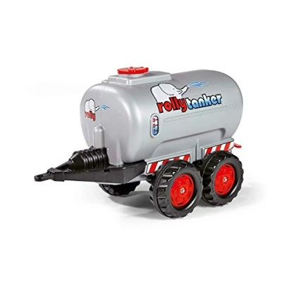 Abbildung von Rolly Toys rollyTanker Fassanhänger (für Kinder von 3 10 Jahre, Zweiachsanhänger, Befüllung bis zu 30 Liter) 122127, 98 cm x 44 55 cm, Silber