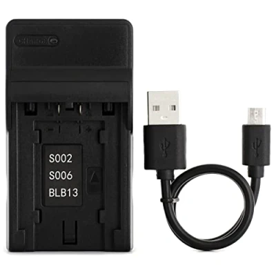 Abbildung von CGA S002 USB Ladegerät für Panasonic Lumix DMC FZ15, FZ18, FZ2, FZ20, FZ28, FZ3, FZ30, FZ35, FZ38, FZ4, FZ5, FZ50, FZ7, FZ8 Kamera und Mehr