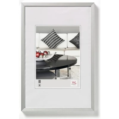 Abbildung von walther design Bilderrahmen silber 30 x 40 cm Aluminium Chair Alurahmen AJ040S