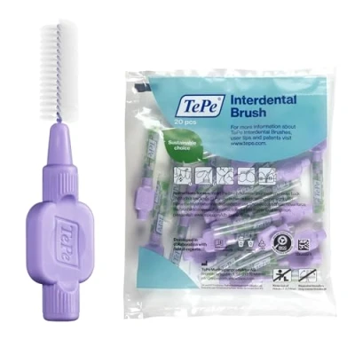 Abbildung von TePe Interdentalbürste, Extra Soft, Lila, 1,1 mm/ISO 6, 20 Stk., Plaque Entfernung, effiziente Reinigung zwischen den Zähnen, für mittlere Lücken
