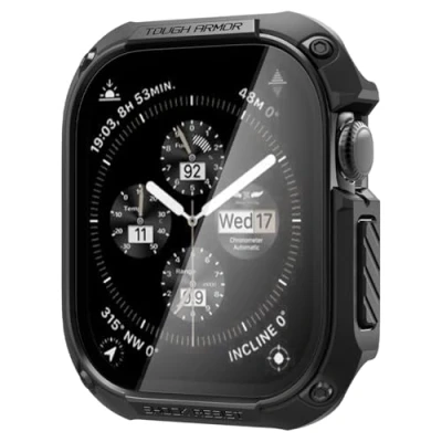 Abbildung von Spigen Tough Armor Hülle Kompatibel mit Apple Watch 10 46mm (2024) Schwarz