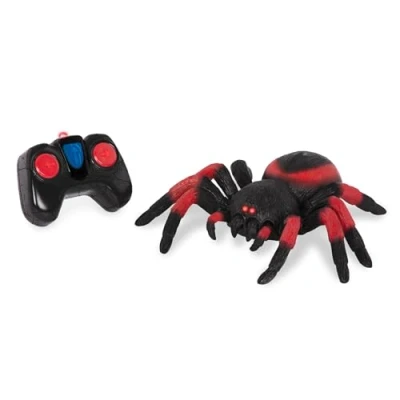 Abbildung von Terra Ferngesteuerte Spinne Rot RC Vogelspinne mit leuchtenden LED Augen und Fernbedienung Tarantula Spielzeug ab 3 Jahre