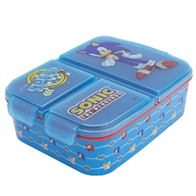 Abbildung von Sonic Kinder 3 Fach Sandwich Box Snack Halter dekorierte Lunch