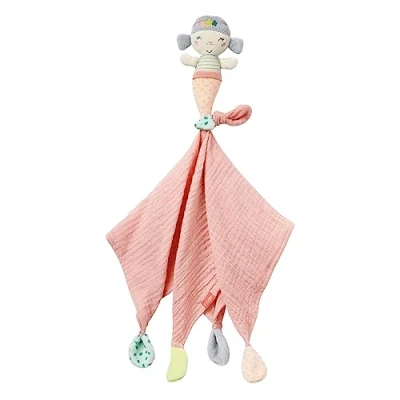 Abbildung von Fehn Schmusetuch Baby Spielzeug Meerjungfrau Schnuffeltuch für Neugeborene Einschlafhilfe Kuscheltier Schnullertuch Nuckeltuch Kuscheltuch Schlaftier Babys &amp; Kleinkinder ab 0+ Monaten