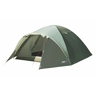 Abbildung von High Peak Kuppelzelt Nevada 3, Campingzelt mit Vorbau, Iglu Zelt für 3 Personen, doppelwandig, wasserdicht, Ventilationssystem, Wetterschutz Eingang, Moskitoschutz L 205cm x W H 120cm