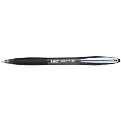 Abbildung von BIC 902133 Druckkugelschreiber Atlantis Soft (0.32 mm, Schachtel à 12 Stück) schwarz