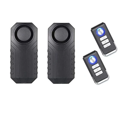 Abbildung von Lancoon Fahrradalarm, Diebstahlsicherung für Motorrad Fahrzeuge mit Fernbedienung, 113 db Super Loud (2er Pack)