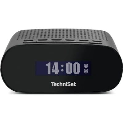 Abbildung von TechniSat TECHNIRADIO 50 Kompakter Radiowecker (DAB+, UKW Wecker mit großem LCD Display, Dual Alarm, Kopfhöreranschluss, 1 Watt, USB Netzteil) schwarz
