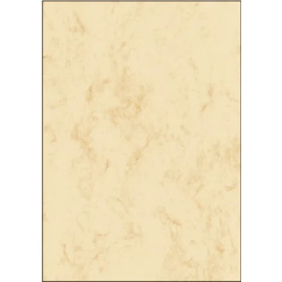 Abbildung von SIGEL DP397 Hochwertiger marmorierter Karton / Marmor Papier Urkundenpapier beige, A4, 50 Blatt, Motiv beidseitig, 200 g, aus nachhaltigem