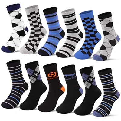 Abbildung von L&amp;K II 12er Kindersocken Sportsocken für Jungen Junior aus Baumwolle Wintersocken Fußball 2873 31 34