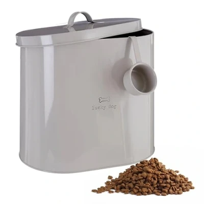 Abbildung von Premier Housewares Adore Pets &quot;Lucky Dog, Easen Aufbewahrungs Mülleimer mit Löffel, natur, 6,5 Liter