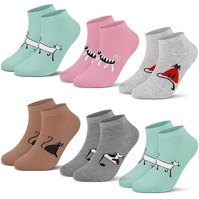 Abbildung von L&amp;K II 12 Paar Damen Sneaker Socken Füßlinge mehrfabrig mit verschiedene Muster 92205 N 39 42