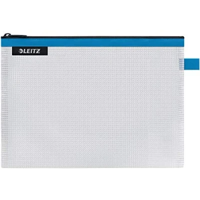 Abbildung von Leitz WOW Reise Zip Beutel, durchsichtig, Ideal zur Organisation auf Reisen und im Handgepäck, Wasserabweisend, Mittel, 24 x 17 cm, Blau, 40250036