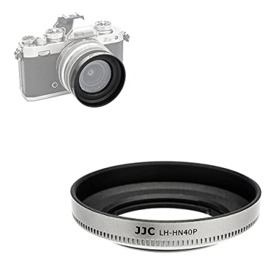 Abbildung von JJC Gegenlichtblende zum Einschrauben für Nikon NIKKOR Z DX 16 50mm F3.5 6.3 VR Objektiv, ersetzt HN 40 Gegenlichtblende, Silber