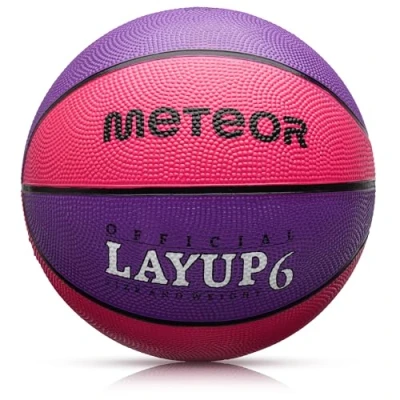 Abbildung von meteor® Layup Kinder Mini Basketball Größe #5 ideal auf die Jugend Kinderhände von 4 8 Jährigen abgestimmt idealer für Ausbildung weicher (Größe 6 (Damen), Rosa &amp; Violett)