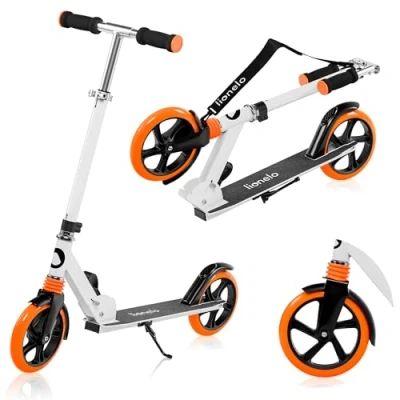 Abbildung von LIONELO Luca Roller für Kinder und Erwachsene bis 100kg, Verstellbar leicht nur 4kg, Robuste Konstruktion, 20cm Räder, Stoßdämpfende ShockResist Technologie, Hinterradbremse, rutschfest