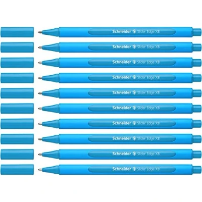 Abbildung von Schneider 152210 Slider Edge XB Kugelschreiber (Strichstärke: XB, dokumentenecht, Dreikant Stift) 10er Packung, hellblau
