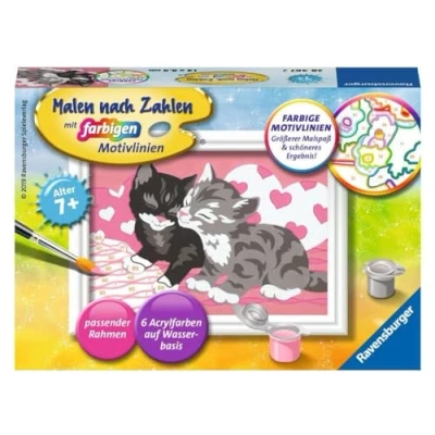 Abbildung von Ravensburger CreArt 28467 Kuschelkatzen Malen nach Zahlen für Kinder ab 7 Jahre