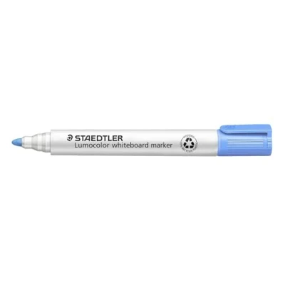 Abbildung von STAEDTLER whiteboard Marker Lumocolor, hellblau, Linienbreite 2,00 mm, schnelltrocknend, geruchsarm, lange Lebensdauer, blockierte Spitze, 10 in Faltschachtel, 351 30