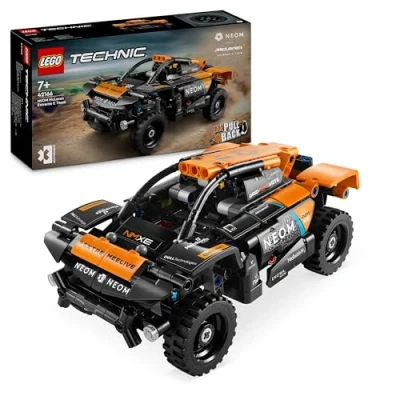 Abbildung von LEGO Technic NEOM McLaren Extreme E Race Car Set, Auto Spielzeug mit Rückziehmotor für Kinder, baubares Aufziehauto, Technik Geschenk Jungs und Mädchen ab 7 Jahren 42166