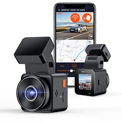 Abbildung von VANTRUE E1 lite Mini Dashcam WiFi vorne 1080P HDR/30fps mit Sprachsteuerung, 1,54&#039;&#039; IPS Versteckte Dash Cam Auto, 160 Nachtsicht, 24Std.Parküberwachung, GPS, G Sensor, Loop Aufnahme, Max. 512GB
