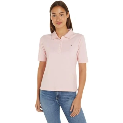 Abbildung von Tommy Hilfiger Women&#039;s 1985 REG Pique Polo SS S/S Polo, Delicate Pink, S