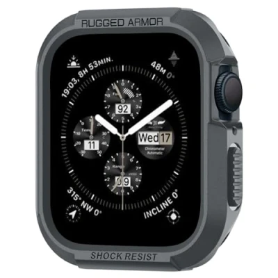 Abbildung von Spigen Rugged Armor Hülle Kompatibel mit Apple Watch Serie 9/8/7(45mm) 6/5/SE(44mm) Dunkel Grau