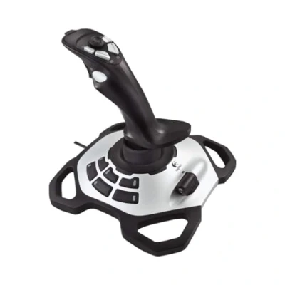 Abbildung von Logitech G Extreme 3D Pro Joystick, Drehknopf Rudersteuerung, 12 Programmierbare Tasten, 8 Wege Rundblickschalter, Stabiler Sockel, Schnellfeuerauslöser, USB Anschluss, PC Schwarz/Silber