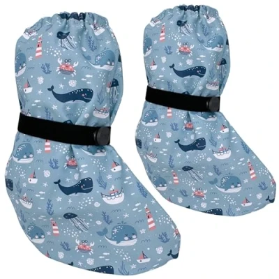 Abbildung von HECKBO Baby Regenfüßlinge Meerestiere Fisch ohne Vlies Regen Schuhüberzieher 3 18 Monate Überziehschuhe Krabbelschuhe
