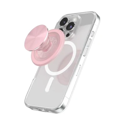 Abbildung von PopSockets: PopGrip Round für MagSafe Inklusive Adapterring Ausziehbarer Sockel und Griff mit einem Austauschbarem Top Smartphones Hüllen Aluminum Dusty Rose