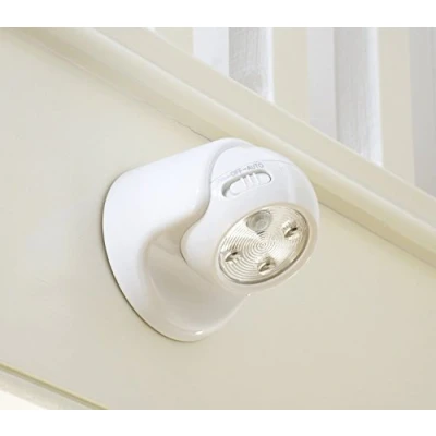 Abbildung von Auraglow Batteriebetriebene, bewegungsaktivierte PIR Sensor, abnehmbare, schnurlose LED Sicherheitsleuchte (weiß, ohne Batterien)