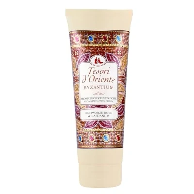 Abbildung von Tesori d&#039;Oriente Cremedusche &#039;Byzantium&#039; aromatisches Duschgel mit schwarzer Rose und Labdanum Duschcreme zur Körperpflege Ritual für Körper &amp; Sinne 250ml