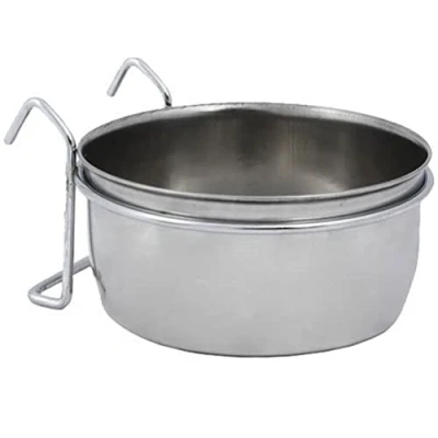 Abbildung von Nobby Edelstahlnapf mit Befestigung, Ring Haken, 12,5 cm 0,60 ltr, 1 Stück