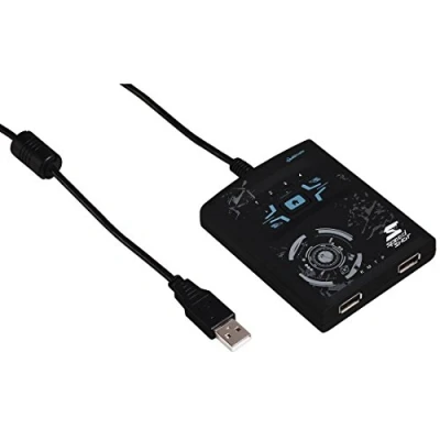 Abbildung von Hama Maus/Tastatur Konverter Speedshot Ultimate (geeignet für Xbox One X, PlayStation 4/SLIM/PRO, One, 3, 360) schwarz/blau