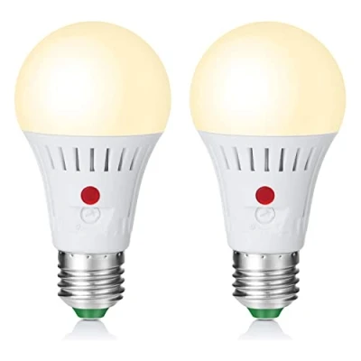 Abbildung von Elrigs E27 Glühbirne mit Lichtsensor, LED Lampe einstellbarem Tageslichtsensor, Leuchtmittel verstellbarem Dämmerungssensor, 7W ersetzt 60W, Warmweiß(3000K), Doppelpack