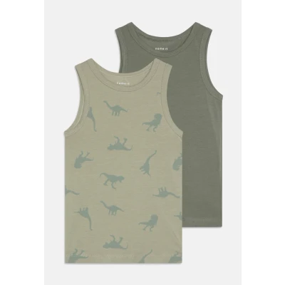 Abbildung von NAME IT Jungen NMMTANK TOP 2P Agave Green Dino NOOS Unterhemd, 92 (2er Pack)