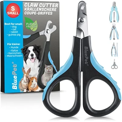 Abbildung von BluePet KrallenSchön Mini Kleine Profi Krallenschere Für Katzen, Hunde, Welpen &amp; Kleintiere Besonders Gut Geeignet Eng Sitzende Krallen Handlich, Leicht Und Stabil