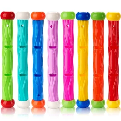 Abbildung von JOYIN 8 Stücke Tauchstäbe, Poolspielzeug, Unterwasser Training, Pool Tauchstab für Kinder, buntes Schwimmspielzeug, sinkende Wurfstäbe Geschenke, Sommer, Schwimmtraining, Wasserspaß