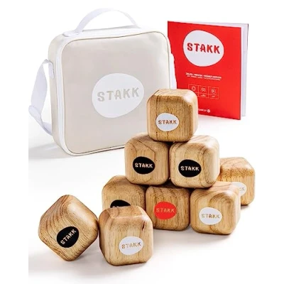 Abbildung von STAKK Das Neue Outdoor Wurfspiel für Kinder &amp; Erwachsene Boccia Boule mit modernem Twist spannendes Garten und Strandspiel Jung Alt Erfunden in Deutschland
