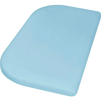 Abbildung von Playshoes 770324 17 Jersey Spannbettlaken für das Beistellbett, Wasserdicht und Atmungsaktiv, 81 x 42 10cm, hellblau, blau