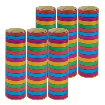Abbildung von Idena 30554 Metallic Luftschlangen, 6 Rollen mit je 18 Abrissen, aus FSC zertifiziertem Papier, als Party Deko oder zum Geburtstag