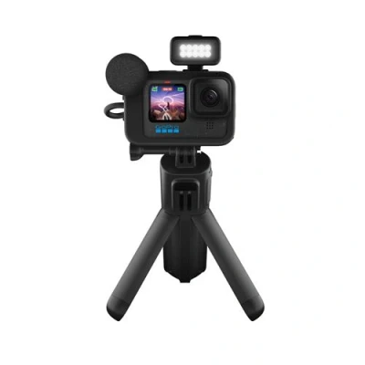 Abbildung von GoPro HERO12 Black Creator Edition enthält Black, Volta (Batteriegriff, Stativ, Fernbedienung), Media Mod, Light Enduro Akku und Tragetasche, 1080p