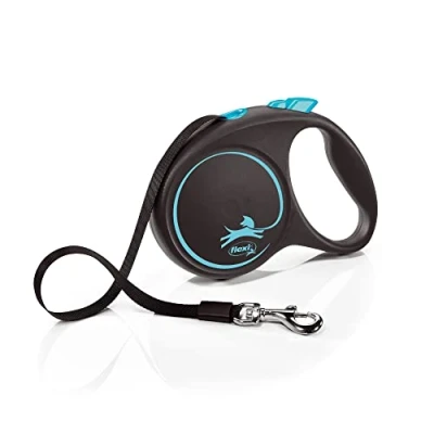Abbildung von flexi Rollleine Design Schwarz/Blau, Large