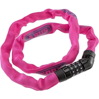 Abbildung von ABUS Kettenschloss Steel O Chain 4804C Zahlenschloss aus Spezialstahl Sicherheitslevel 3 75 cm Pink
